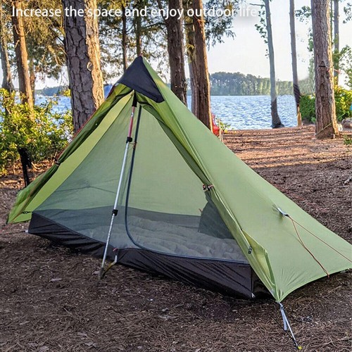 2021 Neue Version Lanshan 1 Ultralight Camping 3 Season 15D Silnylon Rodless Zelt - Bild 2 von 10