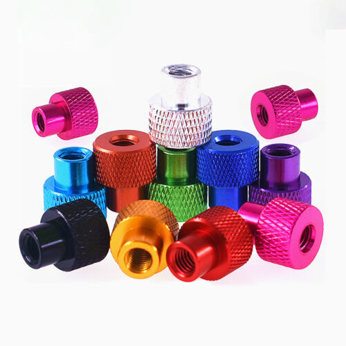 Tuerca de pulgar arrugada M6 aleación de aluminio colorida a través de orificios pasos tuercas de giro manual - Imagen 3 de 5