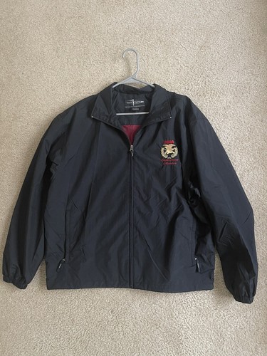 NRA Endowment Member Mens Large Black Logo Full Zipper Windbreaker Jacket - Picture 11 of 12