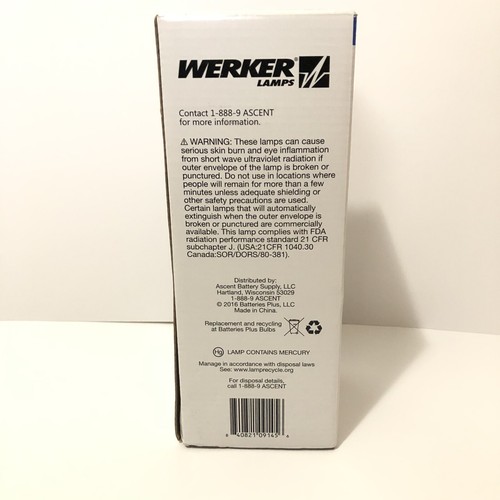Werker Metal Halife 250W Pro Series BT28 Light Bulb 10,000 Hours 22000 Lumens - Picture 3 of 6