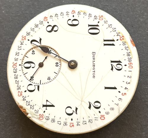Antique 1923 Burlington Illinois 275 Pocket Watch Movement Good Balance 12s 21j - Picture 2 of 4
