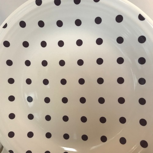 Fiestaware White Mulberry Polka Dot Dinner Plate Fiesta Exclusive Purple Dots - Picture 3 of 5