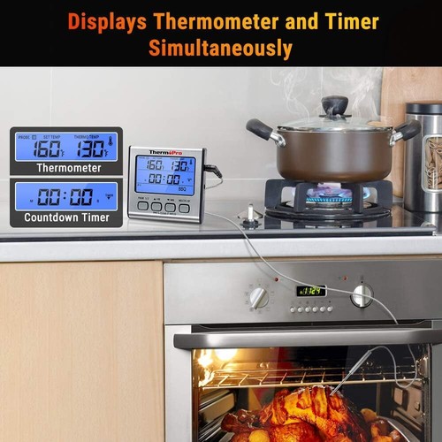 ThermoPro TP16 Large LCD Digital Meat Thermometer, BBQ, Oven,Kitchen,Timer,Probe - Picture 6 of 8