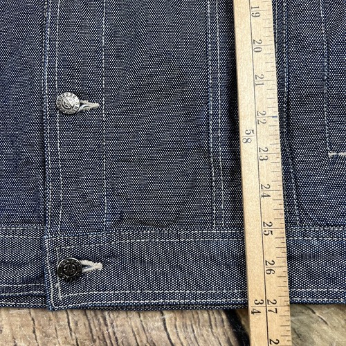 Vintage Jeansjacke WESTE Herren Medium RAW Blau DENIM Streetwear Biker 90s Russia Made - Bild 5 von 10