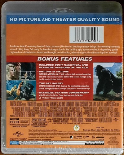 King Kong (Blu-ray Disc, 2005, Pop Art) - Picture 2 of 2