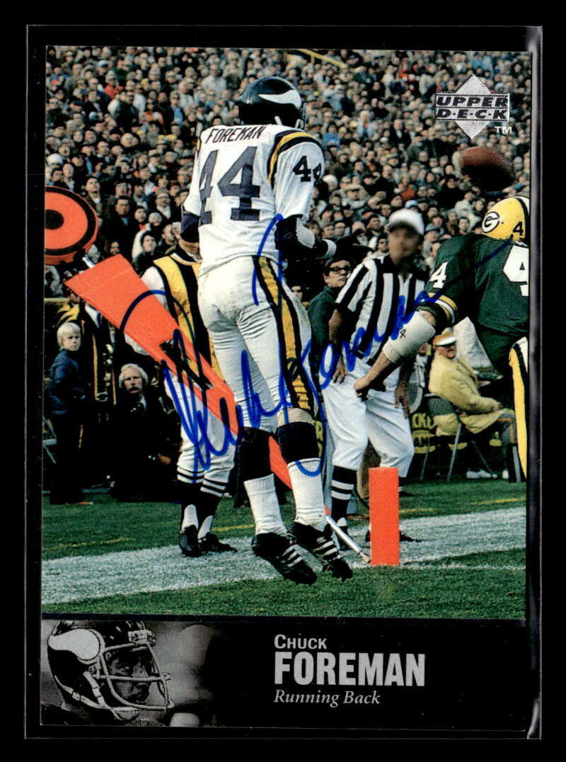 1997 Upper Deck Legends Chuck Foreman Autograph Auto Minnesota Vikings ZZ4211
