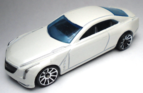 2014 HEISSRÄDER CADILLAC ELMIRAJ WEISS 1:64 DIECAST 3 1/8" AUTO MIT BLAUEN FENSTERN - Bild 1 von 6