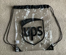 UPS Promo Clear Drawstring Backpack Bag