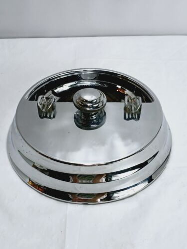 Vtg MCM Art Deco/Atomic Style Chrome Ashtray with Rotating Dish=Felted Bottom - Picture 3 of 15
