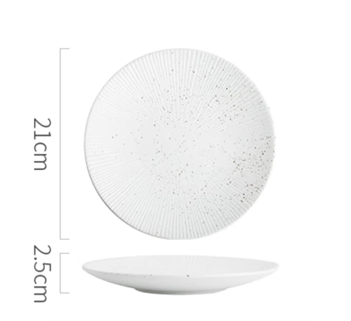 4 pcs Japanese handmade white Dessert Side Starter Salad Plate 21cm textured - Picture 15 of 16