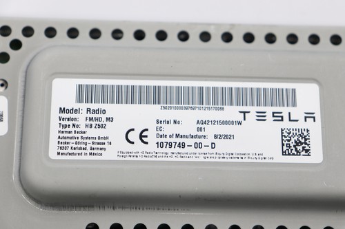 2017 - 2023 TESLA MODEL 3 RADIO RECEIVER CONTROL MODULE OEM 107974900D - Picture 8 of 9