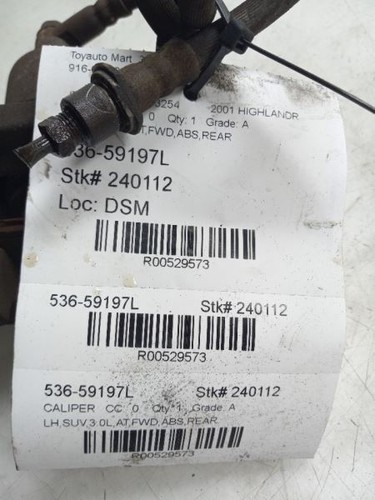 Driver Left Caliper Rear 2WD Fits 01-03 HIGHLANDER - Picture 6 of 12
