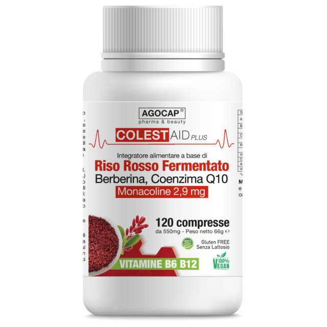 Colestaid - Riso Rosso Fermentato Coenzima Q10 Monakolina K Berberina 120 CPR Colestaid - Riso Rosso Fermentato Coenzima Q10 Monakolina K Berberina 120 CPR
