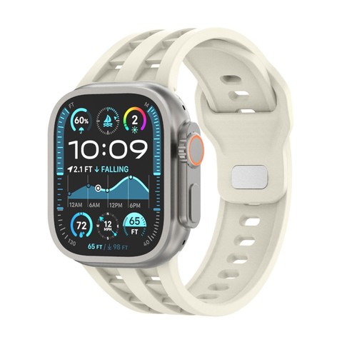 For iWatch Series10/9/8/7/6/5/3/2/1/SE Ultra Silicone Breathable Waterproof Band - Picture 15 of 74