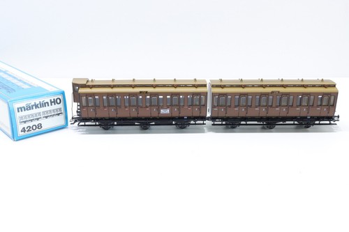 H0 Märklin 4208 Doppel Abteilwagen 3. Klasse Personenwagen AC OVP N43