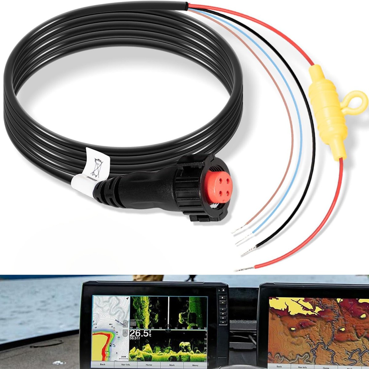 Garmin 010-12938-00 Powercord Echomap Ultra 102 106 122 126