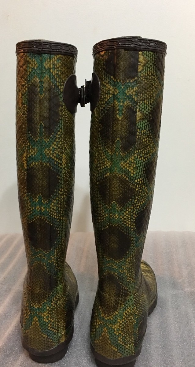 Hunter Limited Rare Carnaby Phyton Snakeskin Unisex Rain