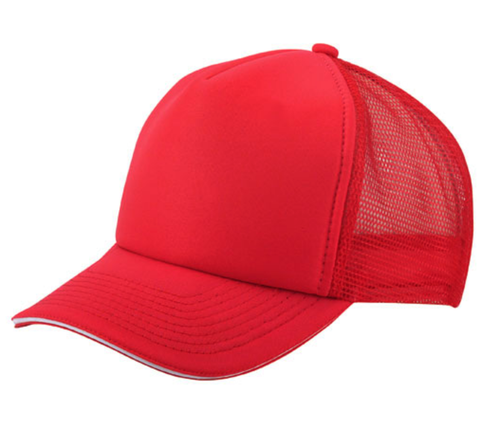 Baseballkappen Mützen 5 Panel Mesh Sandwich Bill einfarbig zweifarbig Trucker - Bild 25 von 28