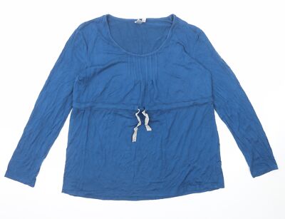 Kenneth Cole Reaction Damen T-Shirt Blau Modalmischung Größe L