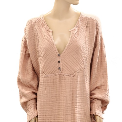 Free People We The Free Easy Sunday Pullover Shirt Tunic Top Oversized M 278319 - Picture 5 of 9