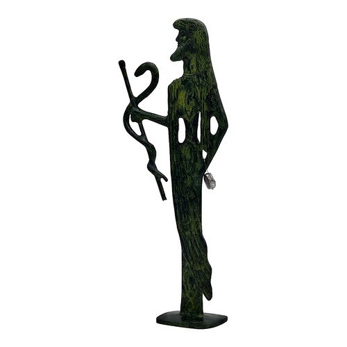 Asclepius Greek God of Medicine and Healing Real Bronze Metal Art Statue - Picture 2 of 4