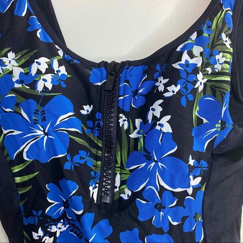 Michael Kors Badeanzug Blumen Reißverschluss Gr. 12 - Bild 2 von 7