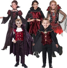 Girls Boys Kids Vampire Dracula Blood Count Halloween Fancy Dress Costume Outfit