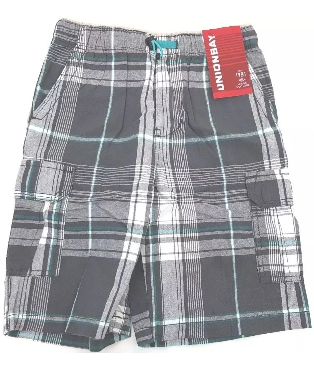 Pantalones Cortos de Carga Ligeros UNIONBAY para Niños - Cintura Elástica Juvenil Niño Foto 2 de 4