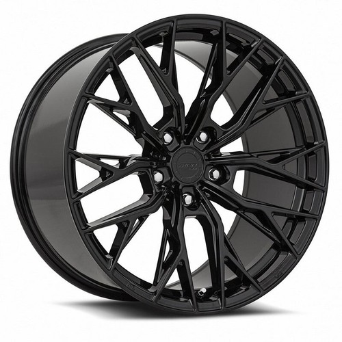 MRR GF5 GLOSS BLACK WHEELS RIMS 19X8.5 20X11 FOR CORVETTE C8 BASE STINGRAY Z51 - Picture 4 of 5