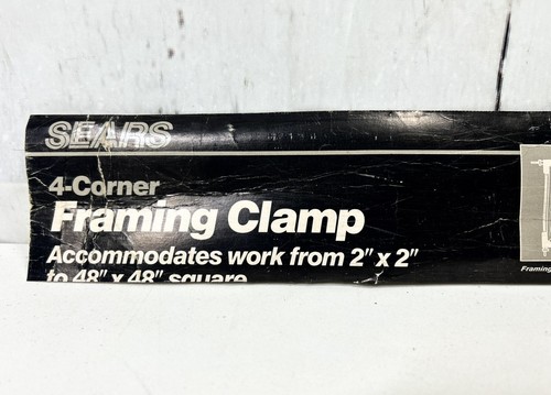 VTG SEARS ADUSTABLE 4 CORNER FRAMIMG PICTURE CLAMPS WOODWORKING 2" TO 48" W/CASE - Picture 14 of 15