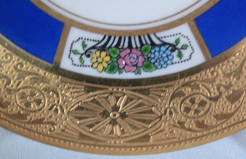 ANCIEN LENOX MEADOWBROOK BLEU CHINOIS W.5.C. TASSE ET SOUCOUPE DEMITASSE INCRUSTÉE - Photo 13/13