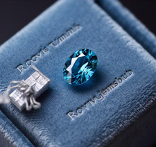 1 Carat Fancy Blue Oval Cut Diamond ? Natural VVS1 Clarity ? Free Surprise Gift