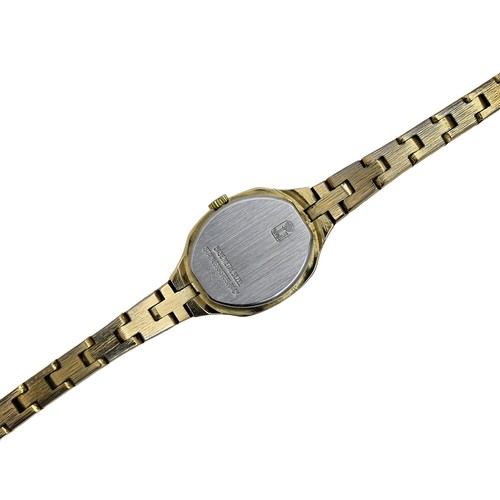 Jules Jurgensen Vintage 1990's Gold Ladies Quartz Black Dial Watch - Picture 4 of 10