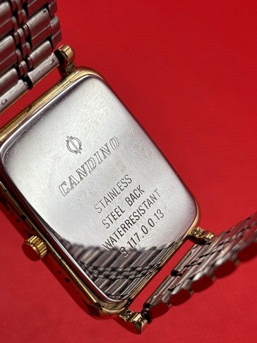 Candino Sport 81170013 men`s vintage quartz watch square case width 30mm Swiss - Picture 13 of 14