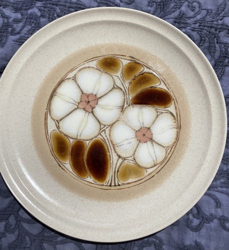 MCM Yamaka Stoneware Tiffany Flowers Japan Dinner Plates-Cloisonne Set 4 Vintage - Picture 2 of 4