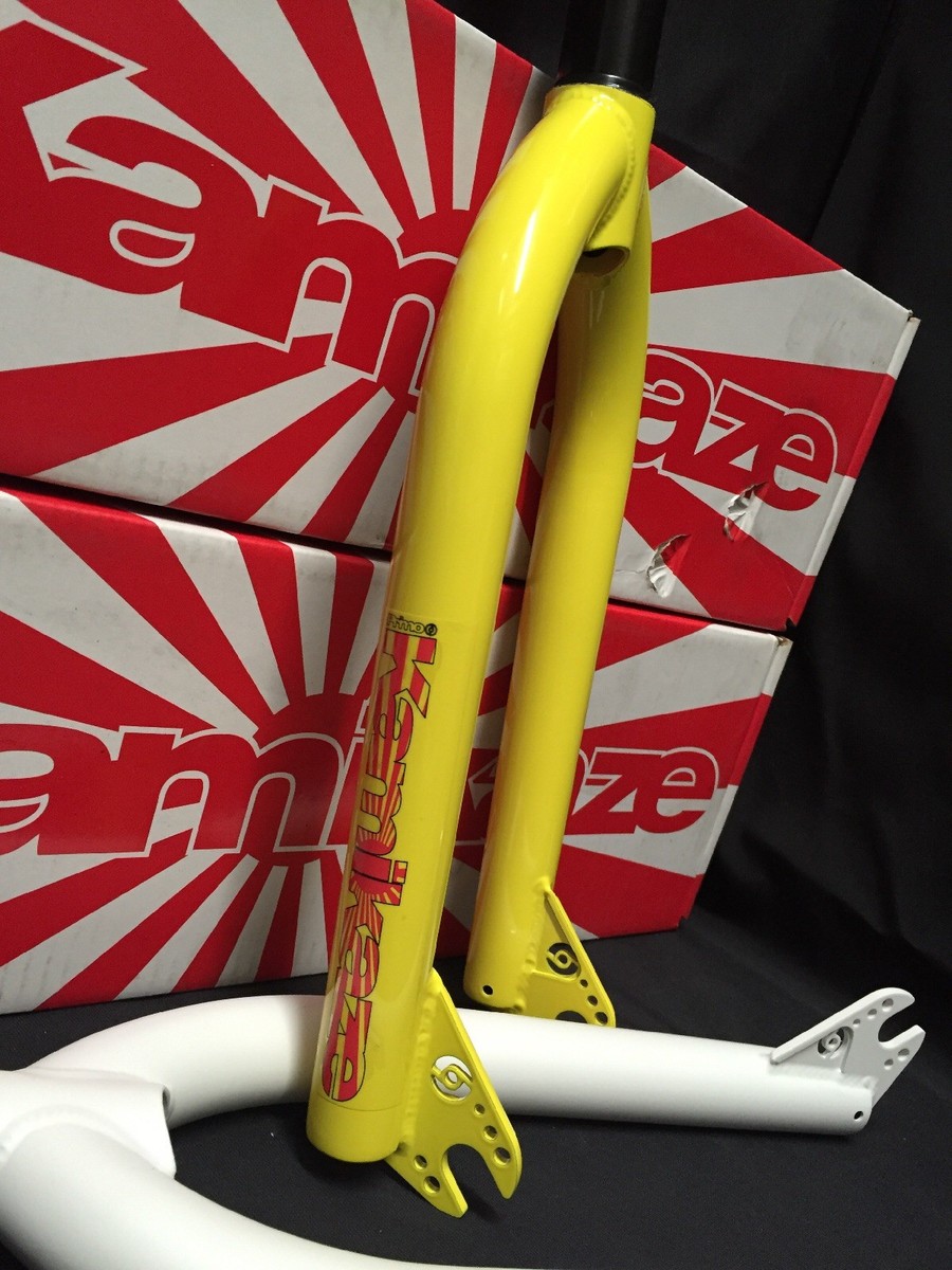 自転車本体 BMX Primo Kamikaze V3 Fork Chrome Nos Primo Kamikaze 1 1/8 threadless Bmx fork 14mm dropouts