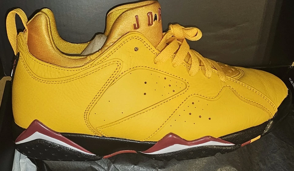 Talla 8.5 - Zapatillas amarillas Air Jordan 7 Retro NRG Low Taxi 2018 para hombre Foto 4 de 4