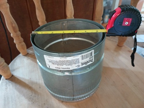 DuraVent Wood/Coal/Pellet/Gas Stove Vent Pipe 6" Long Segment/Adapter, 6" Wide - Picture 8 of 12