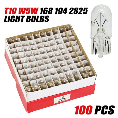 100PCS Car Light Clear Wedge Instrument Panel Lamp Brake Lamp Auto Tail Bulb - Imagen 7 de 14