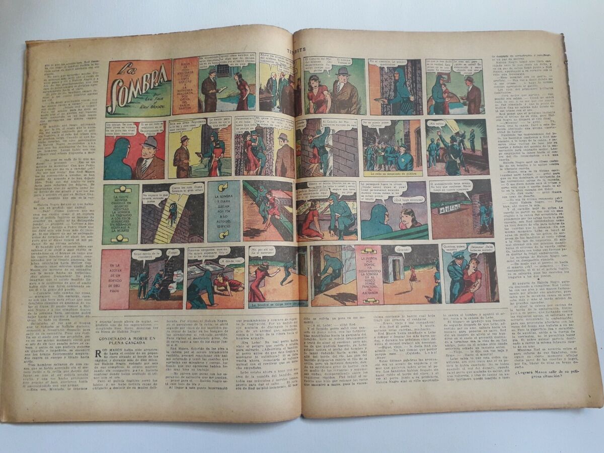 NOEL RAYMOND DETECTIVE - TIT-BITS #1878 (1945) - ORIG. COMIC IN SPANISH