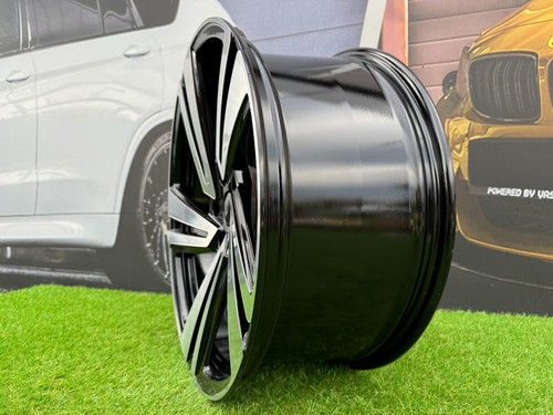 4 x 20 Inch 5x112 Black Polished Wheels: Fits For Volkswagen Touareg - Picture 6 of 10