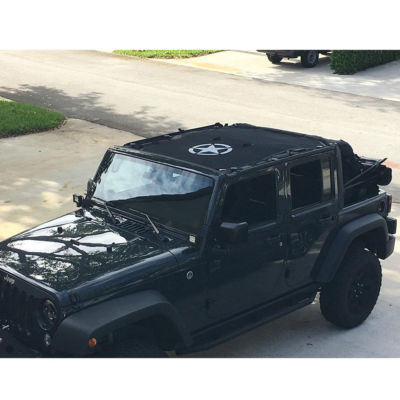 Full Eclipse Sunshade Mesh Bikini Top Cover For 07 18 Jeep Wrangler Jk 4 Doors Ebay
