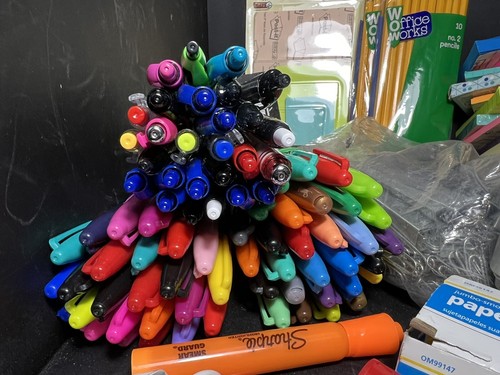 Office Supplies Large Set of Pencils, Markers, Sales Notepads, Staples #2 (D6) - Picture 4 of 11