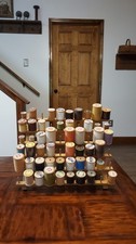 June Tailor Sewing Thread Spool Holder Hold 60 Poles With 55 Vintage Spools