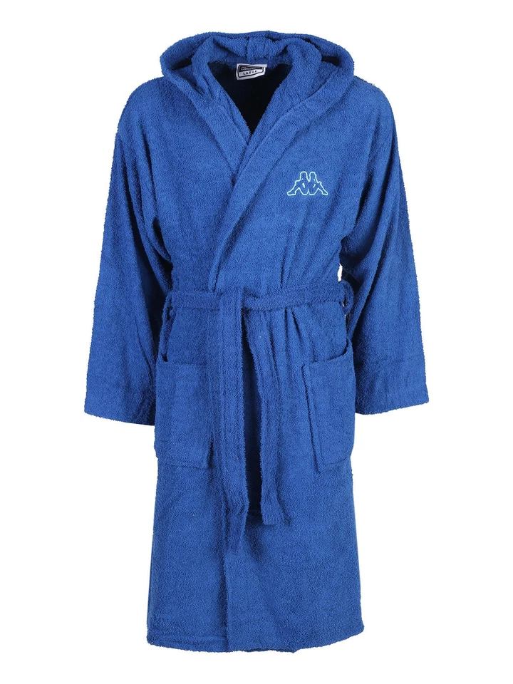 Kappa Accappatoio unisex in spugna con cappuccio - blu - Imagen 3 de 3