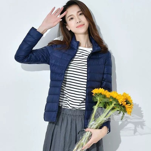 Giubbotto donna slim fit corto imbottito stile coreano leggero cappotto invernale con cappuccio - Foto 31 di 48