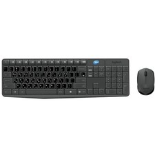 Logitech Mk235 Kit Mouse And Keyboard + Korean Qwerty Layout Stickers Applied