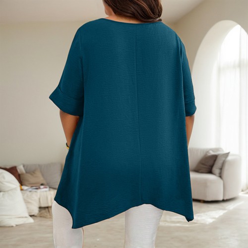 Plus Size Women Short Sleeve Loose Tops Shirt Ladies Casual Baggy Blouse T-shirt - Picture 11 of 31