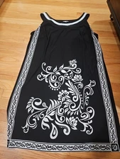 BLACK/ White Dress Studio One  NEW YORK Size 1X
