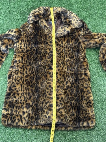 NWT J.Crew Faux Fur Coat Women Large Leopard Animal Print Plush Furry - Picture 13 of 17